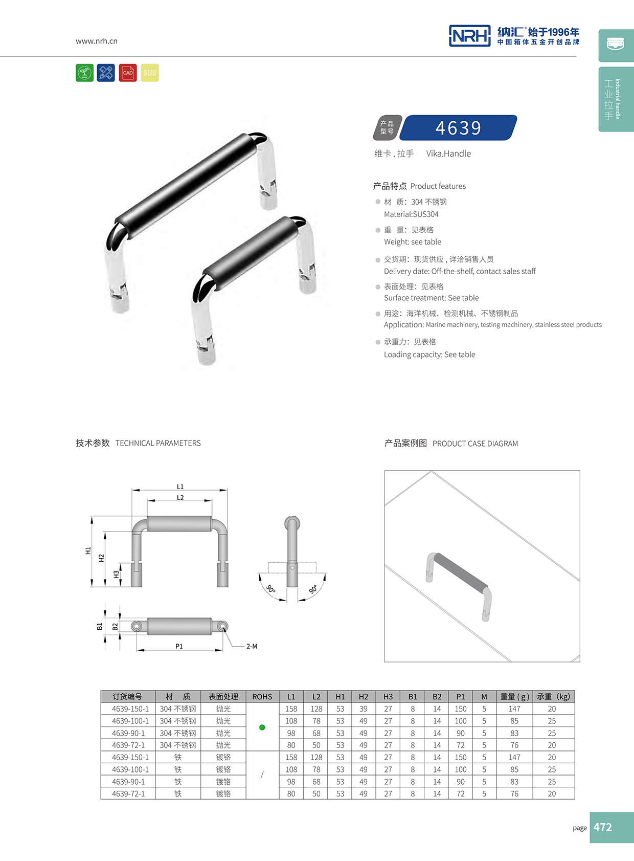 納匯/NRH 4639-70-1 化妝箱提手